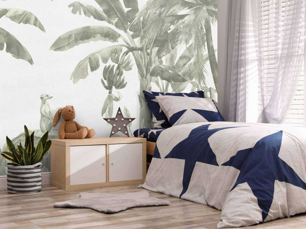 Small jungle animals in green