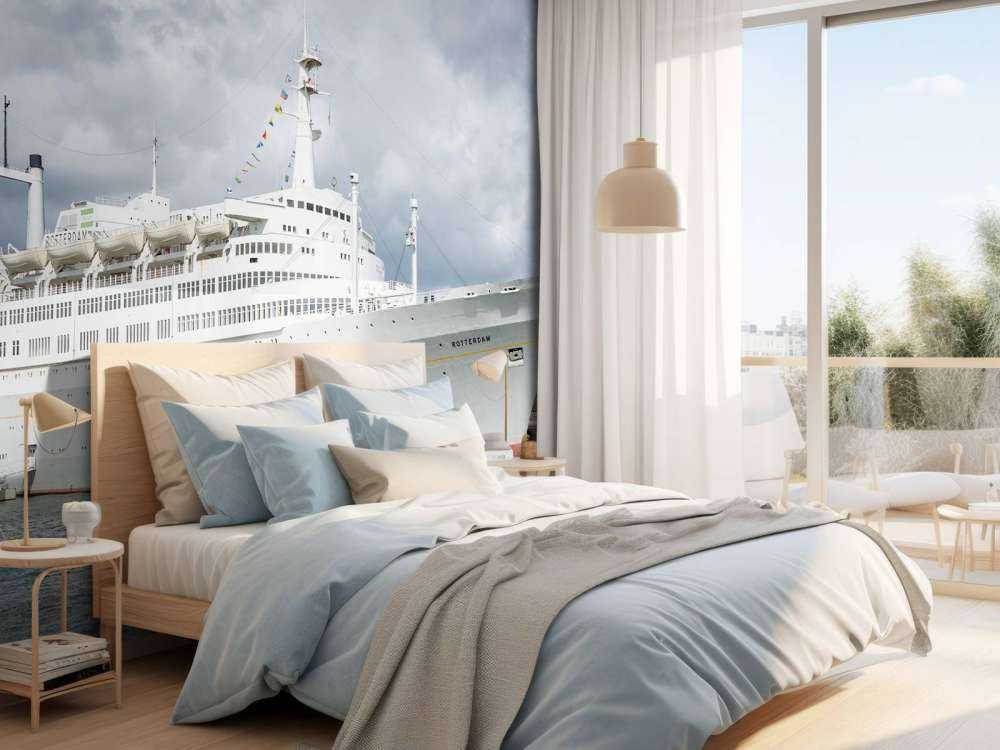 Stylish ocean giant in the harbor