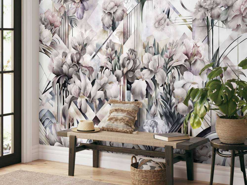 Huge Watercolor Irises Yellow