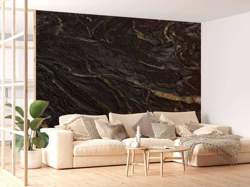 Marble with rough structure