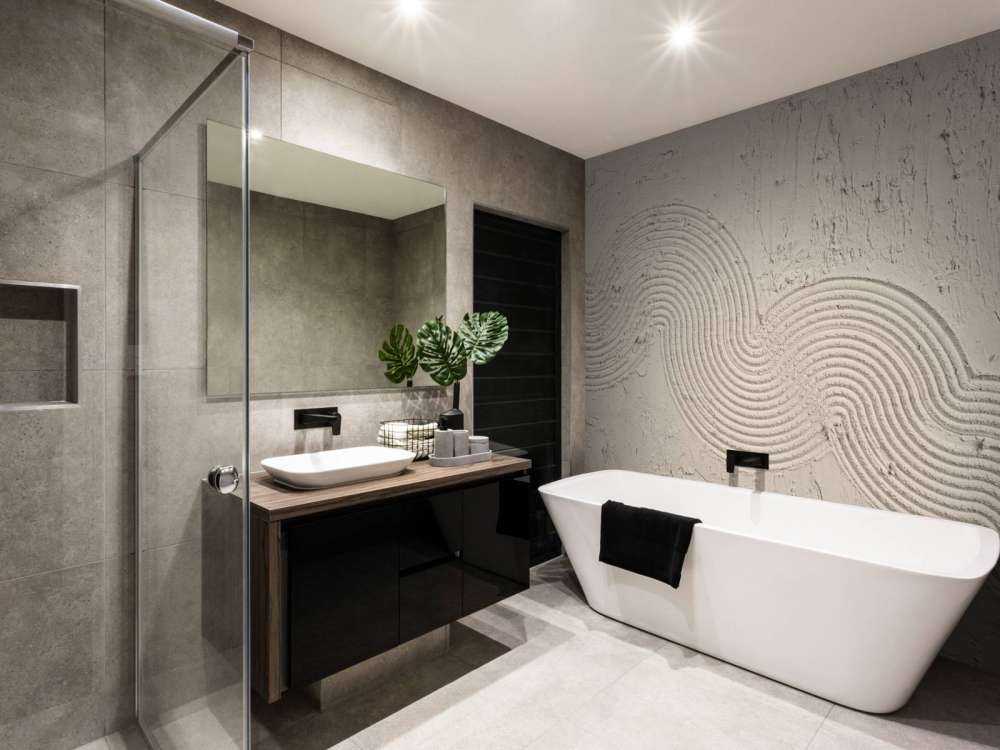 Zen garden structure in linen