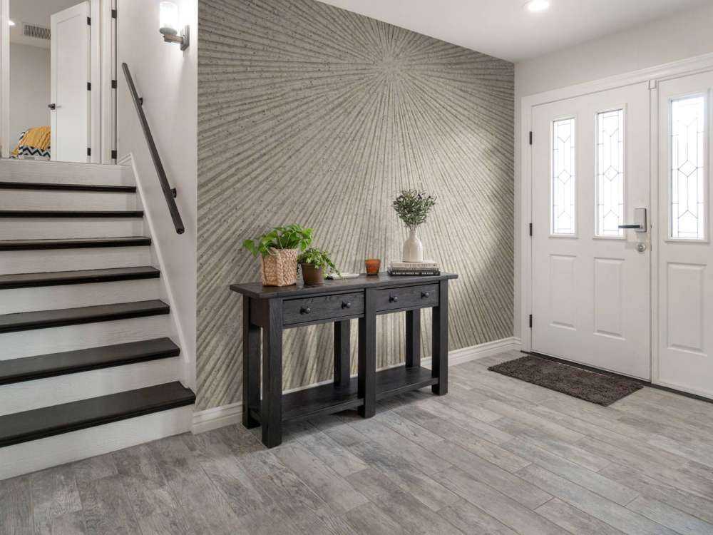 Structure with lines in sand color