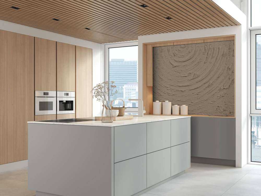 Round shapes and lines in taupe