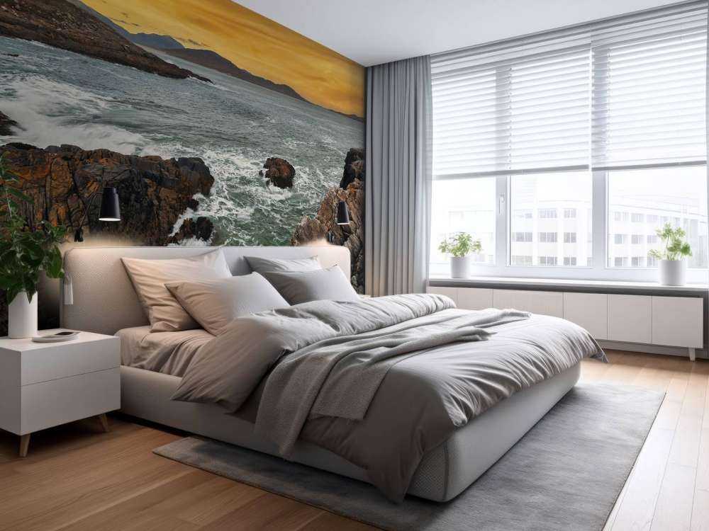 Rotsen langs de kust