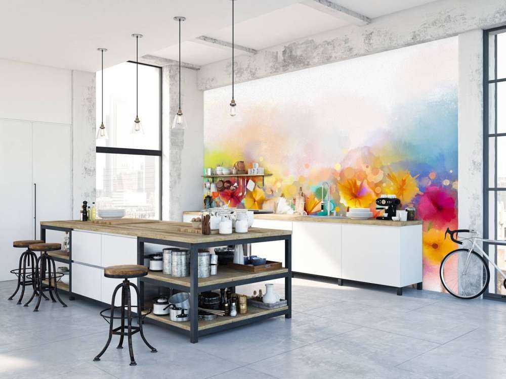 Gekleurde aquarel bloemen