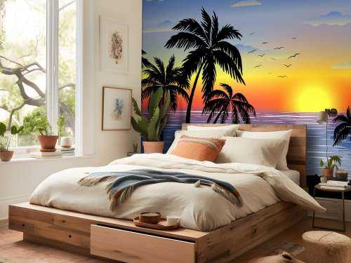 Blue, orange sunset