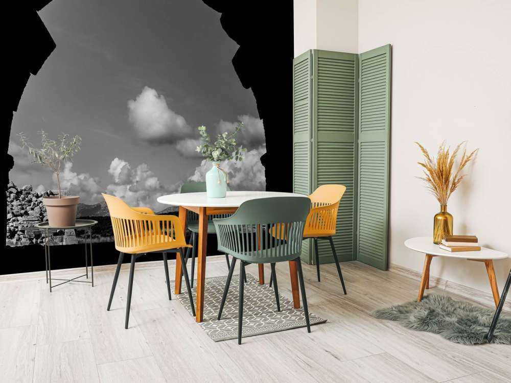 Patara Antique Theatre in zwart-wit