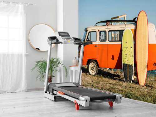 Bus with surfboard