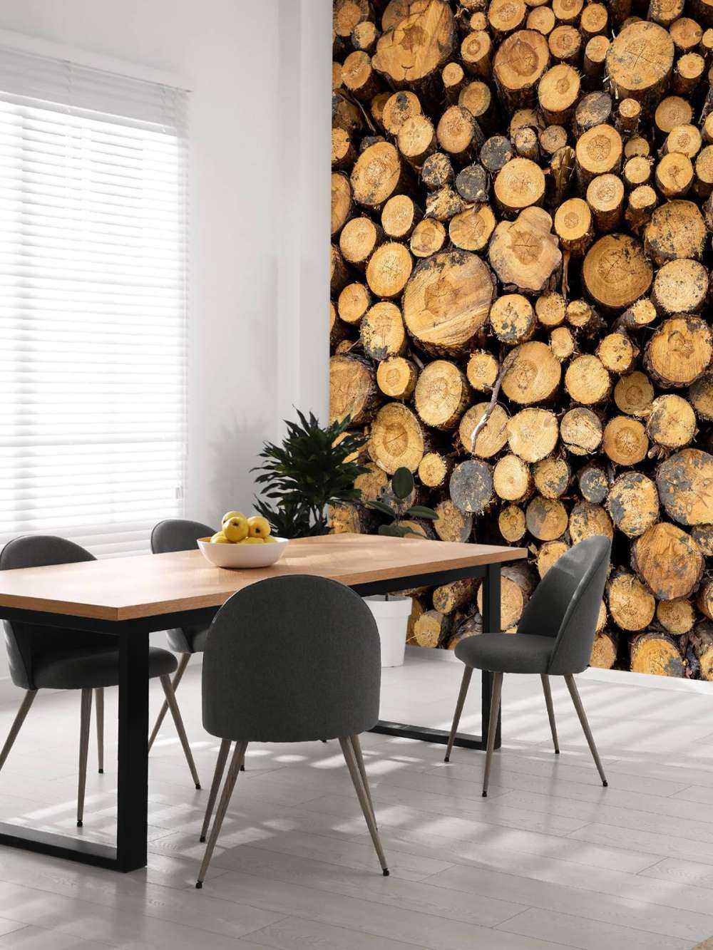 Stacked wood