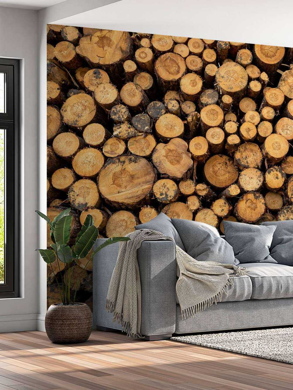 Stacked wood