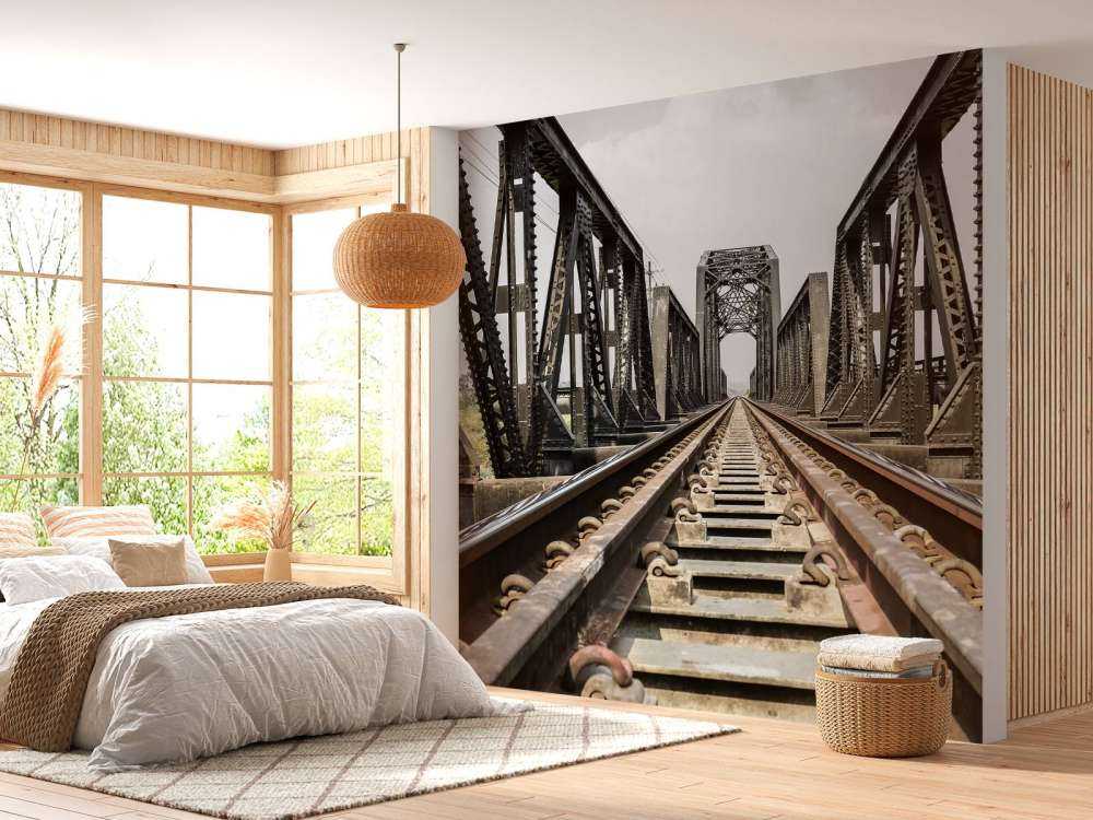 Metal railway bridge