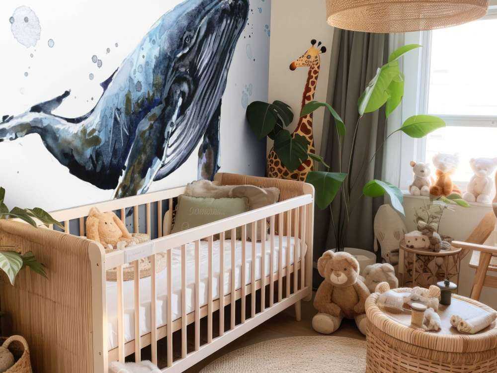 Humpback whale in watercolour