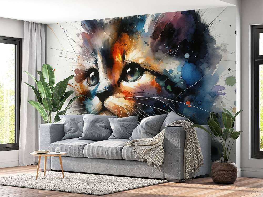 Watercolor Kitty Cat