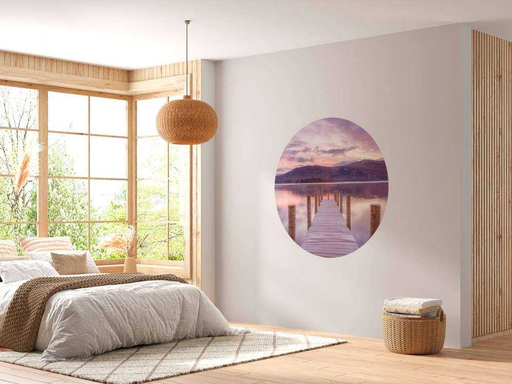 Wooden jetty at sunset