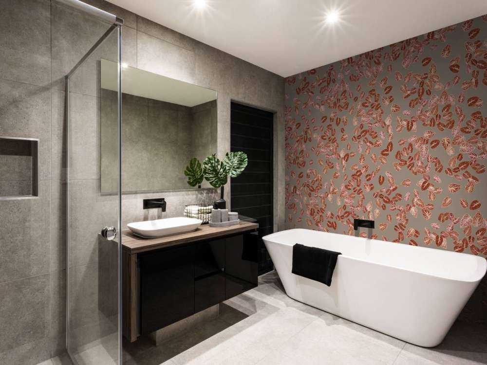 Small leaves on taupe