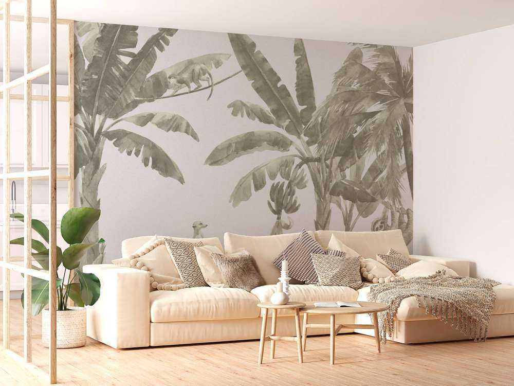 Small jungle animals in green