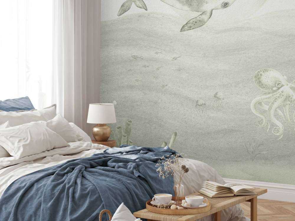 Underwater world in green