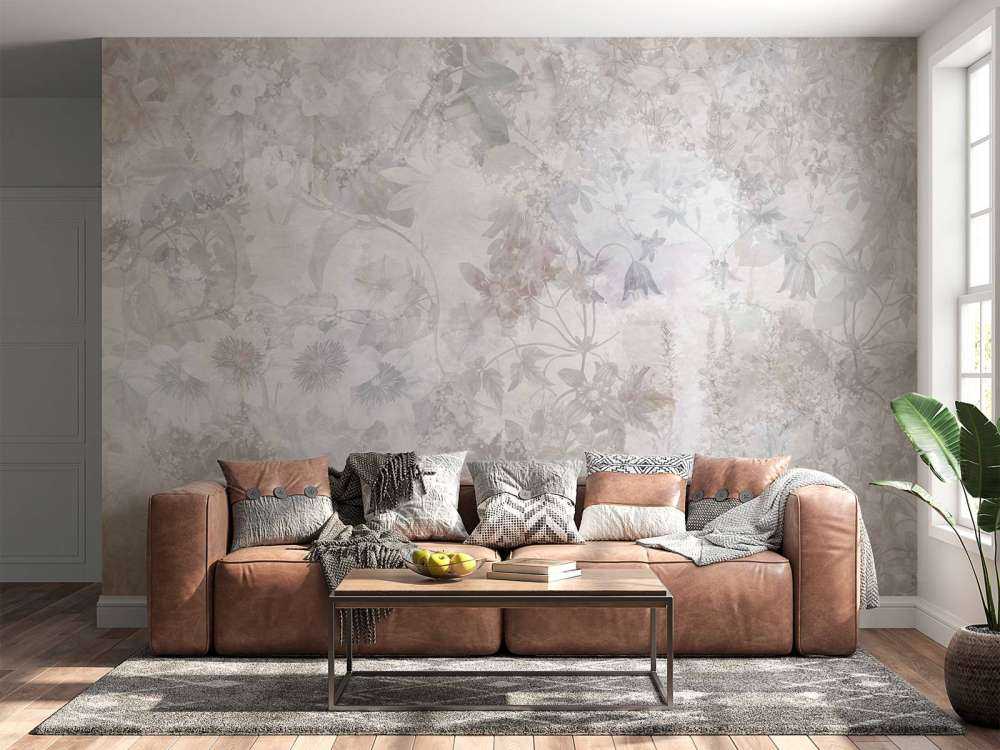 Watercolor Garden Taupe