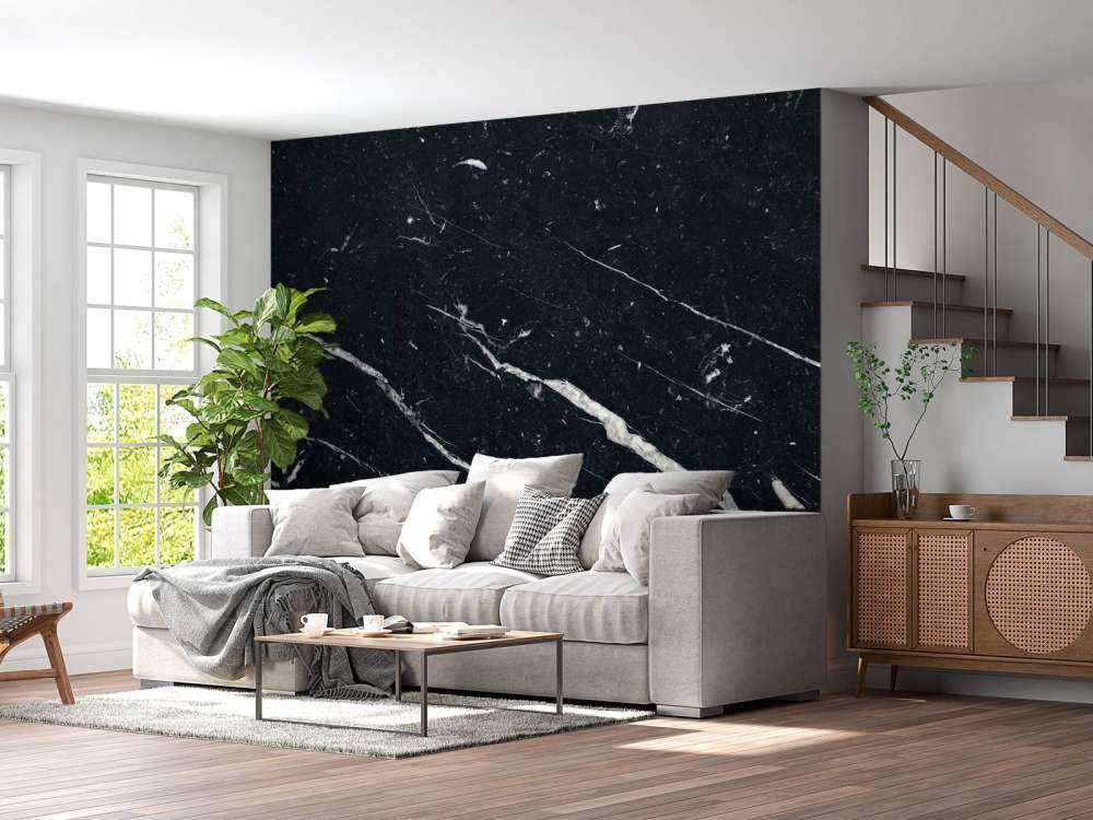 Dark marble with white veins