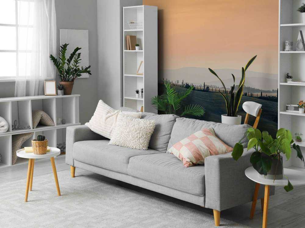 Orange glow over Italian landscape