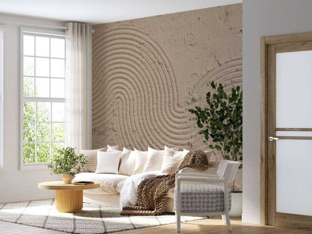 Texture art in taupe