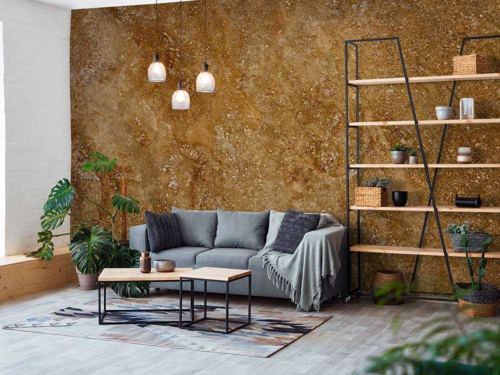 Marble with gold tone