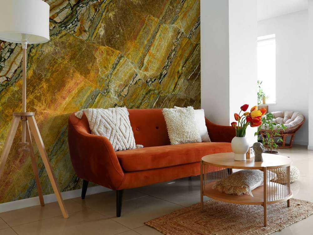 Coloured broken marble