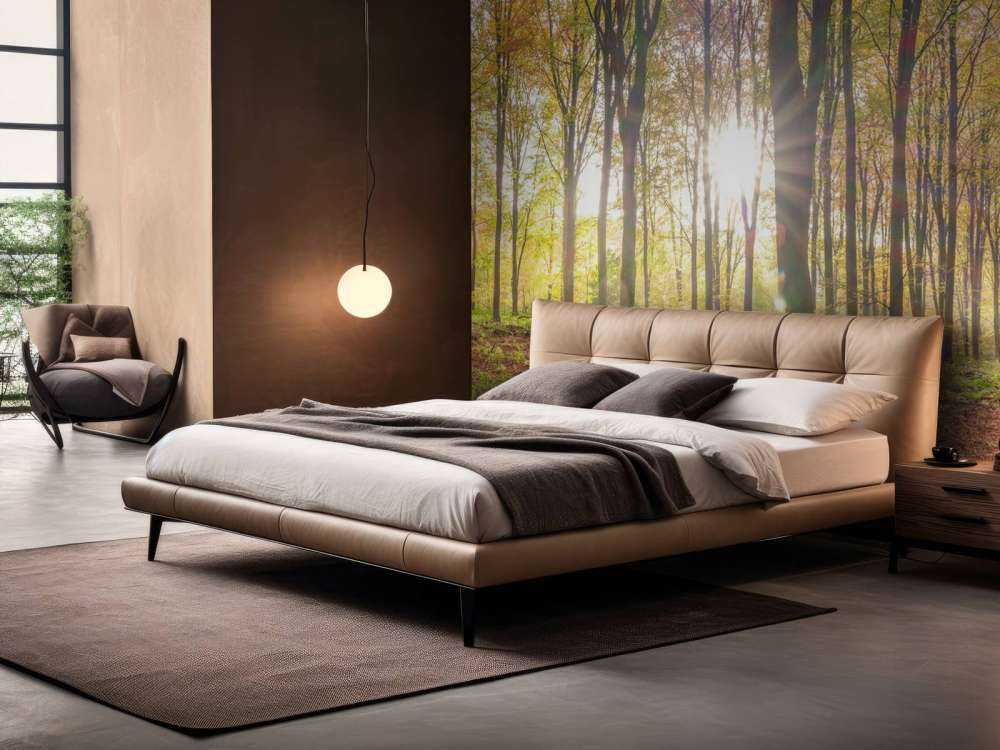 Sunlight through autumn forest