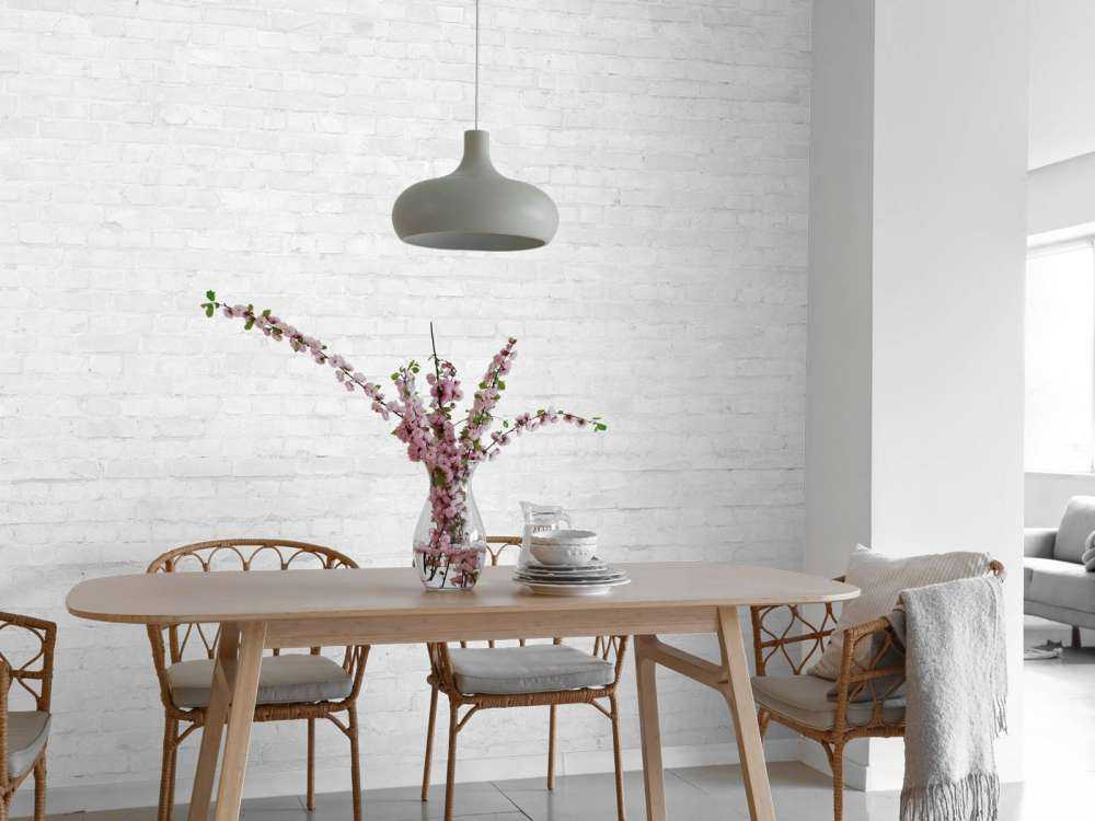 Old white brick wall