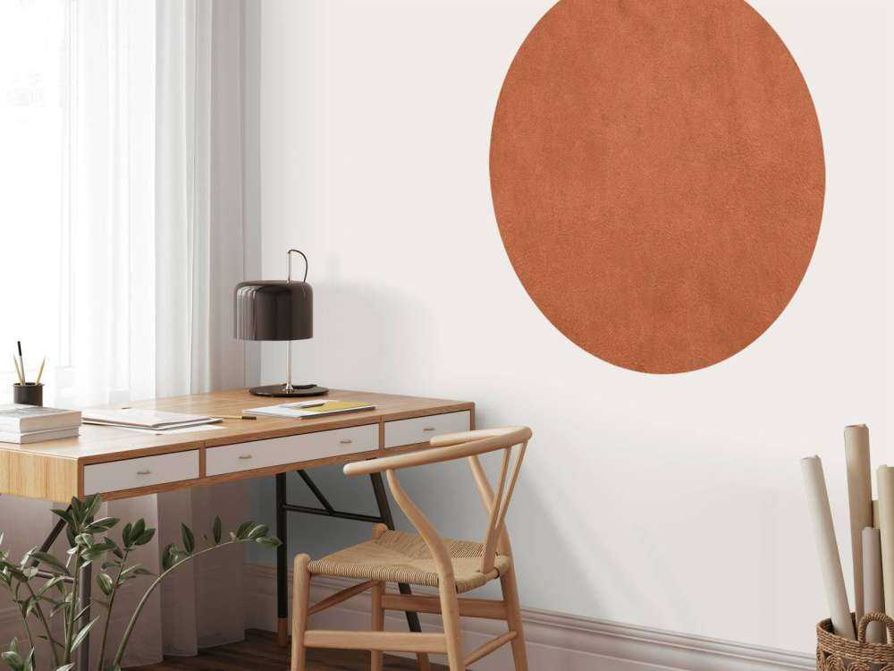 Leather structure in terracotta colours