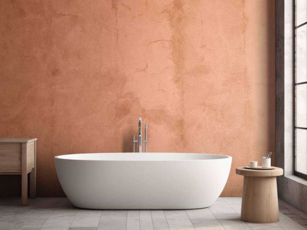 Concrete with terracotta colour