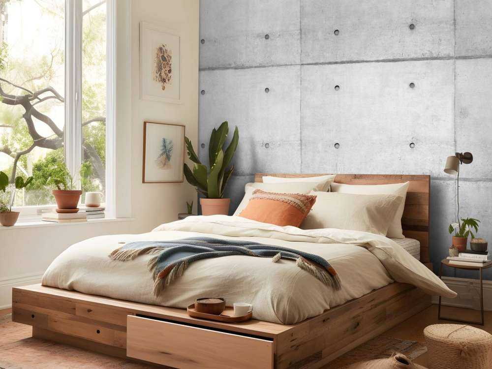 Grey concrete slabs