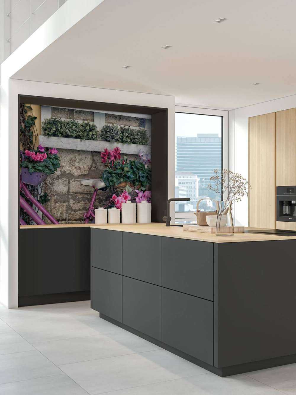 Vintage bike with flowers