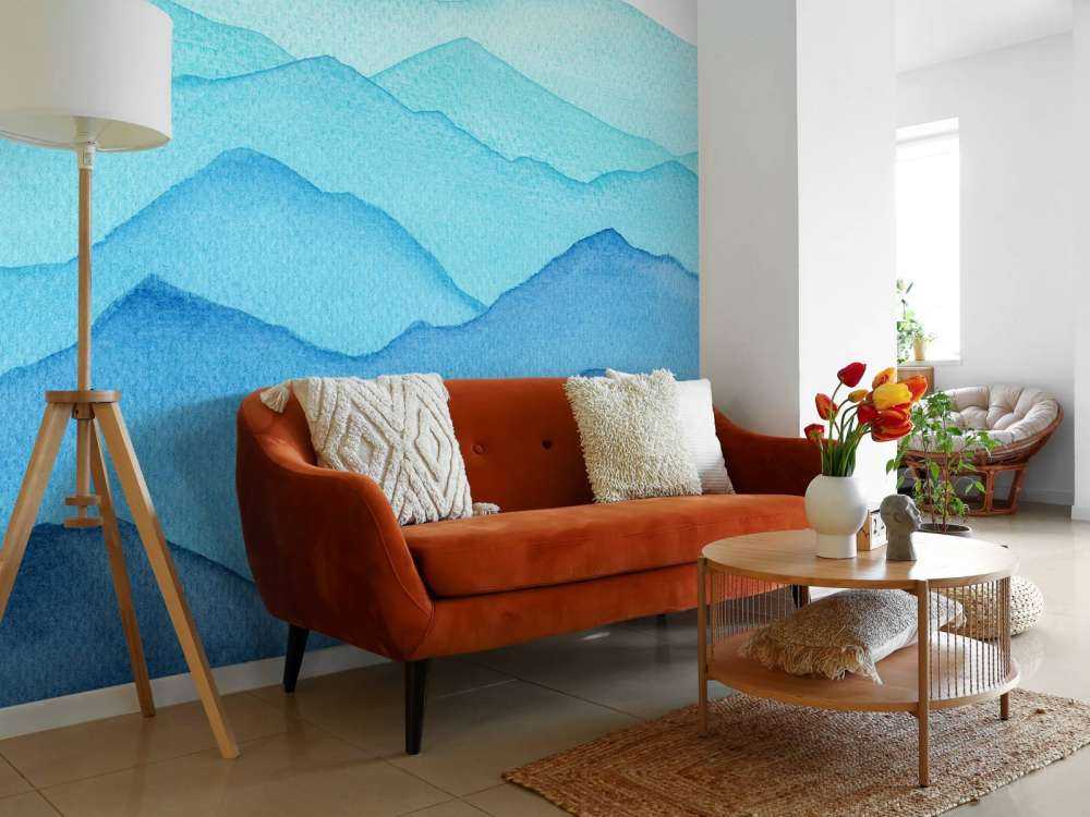 Watercolor mountains