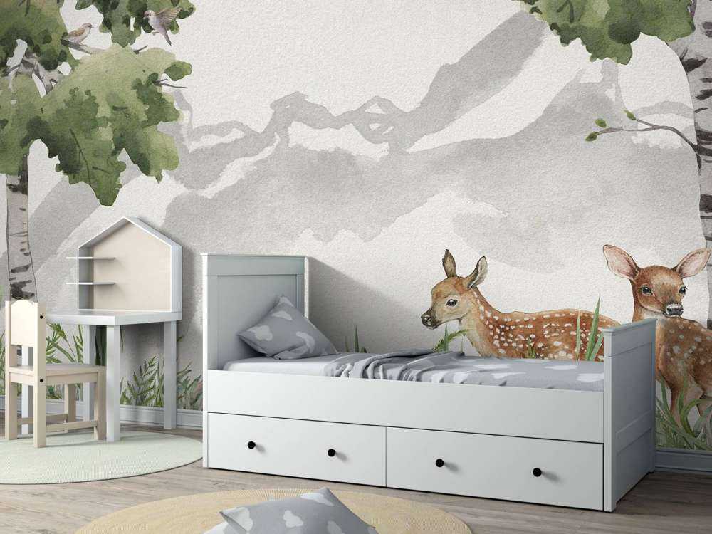 Two deer in the forest