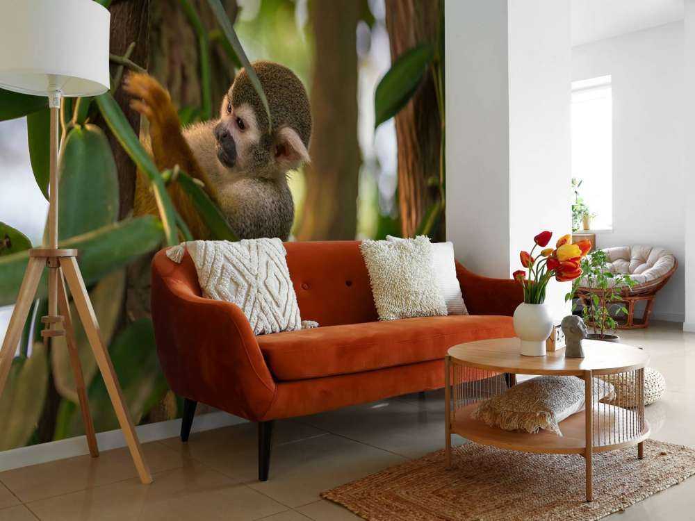 Small monkey in the trees