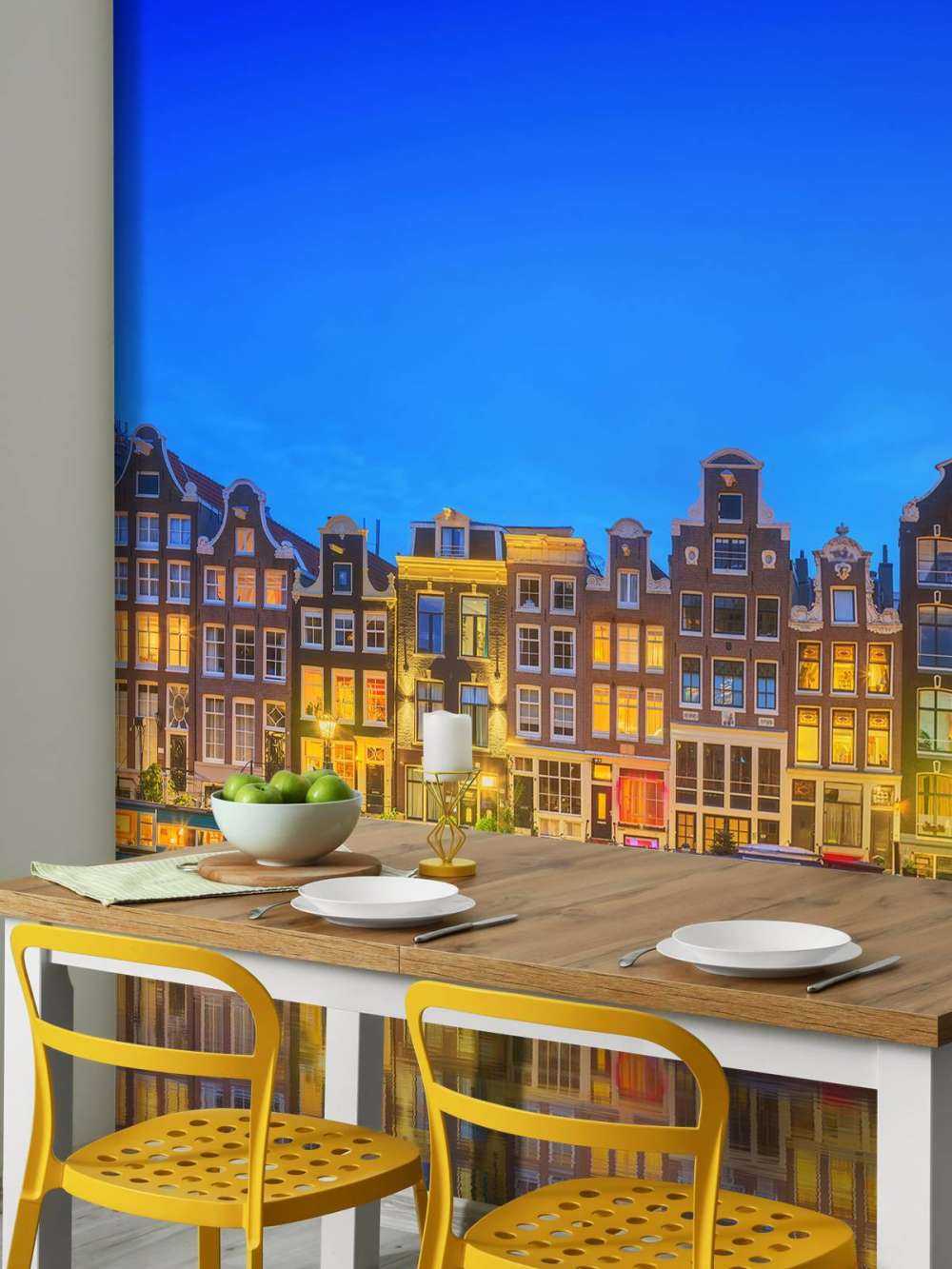 Amsterdam canal at night