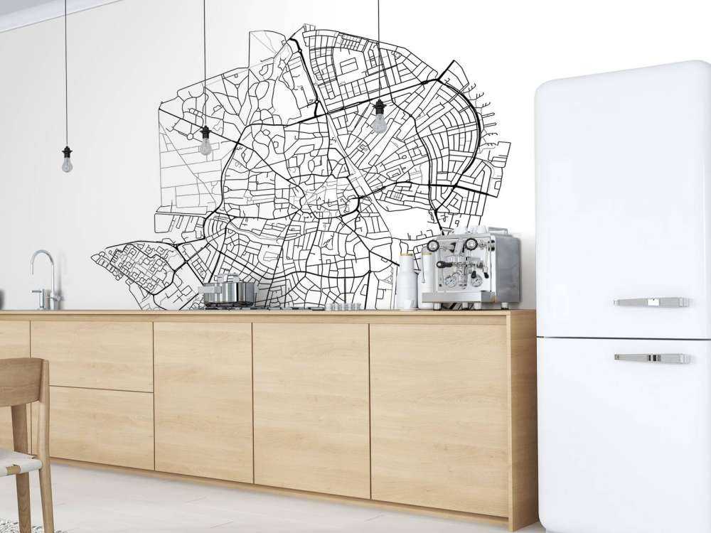 Map of Hilversum, white 