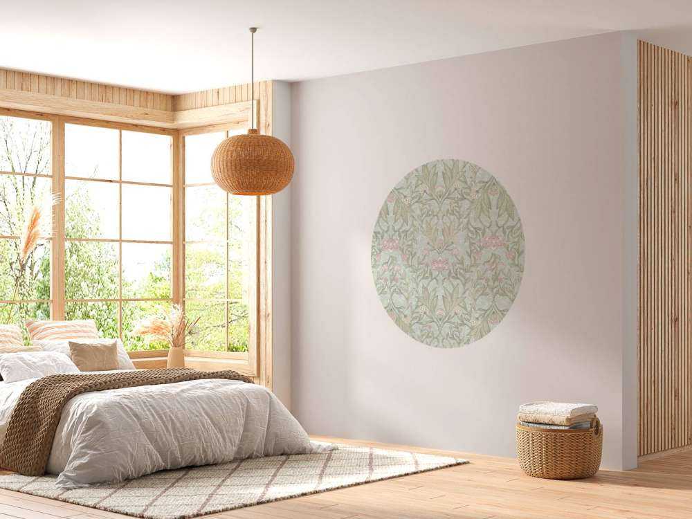 Morris floral damask - mint green