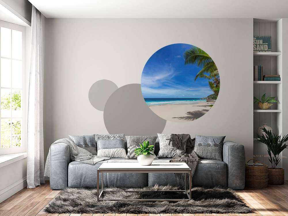 Tropical beach with palm tree