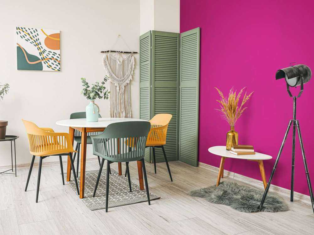 Raspberry purple concrete