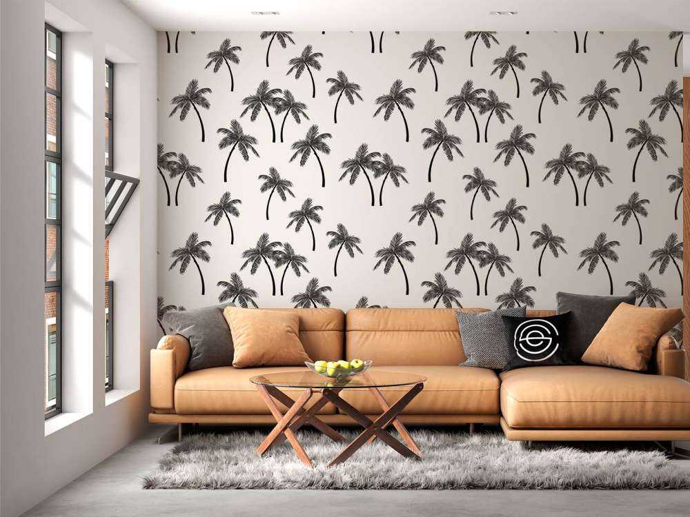 Pattern with palm trees