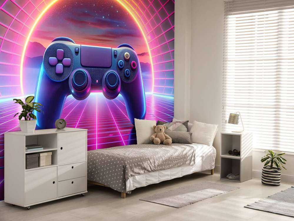 Retro Neon Game World