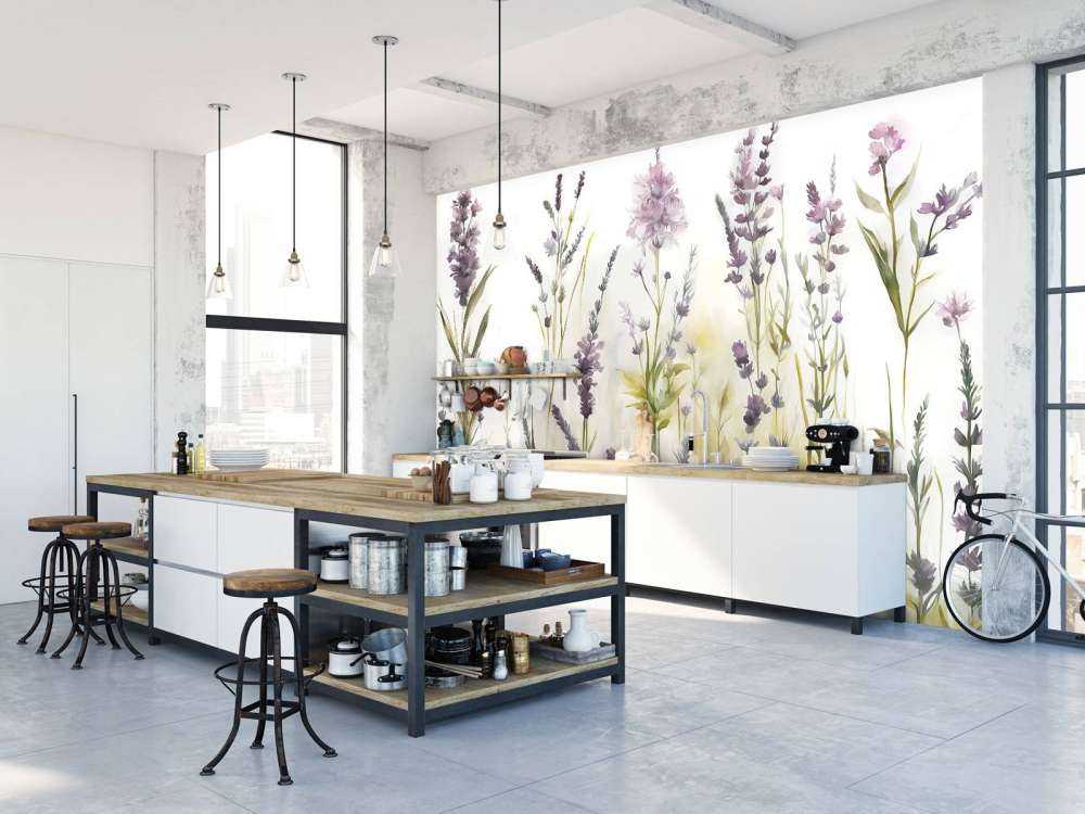 Lavender Glade Seamless Warm Beige