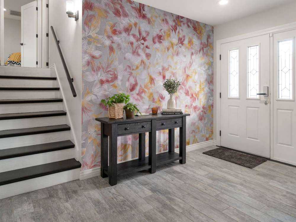 Flowers on grey background
