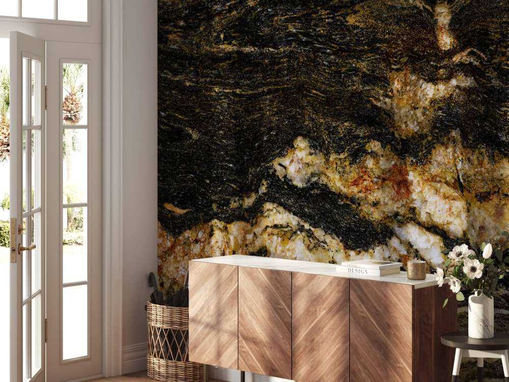 Marble with crystal structure