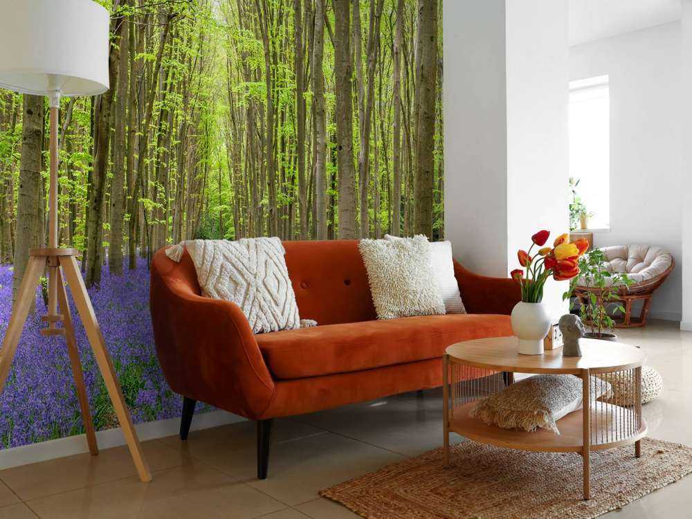 Tire tracks through the forest