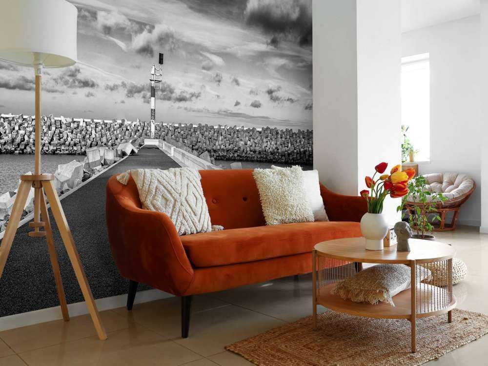 Quay wall of the marina of Cadzand Bad 