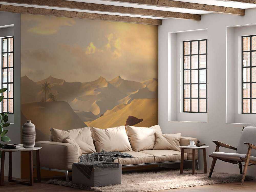 Golden hour in the desert