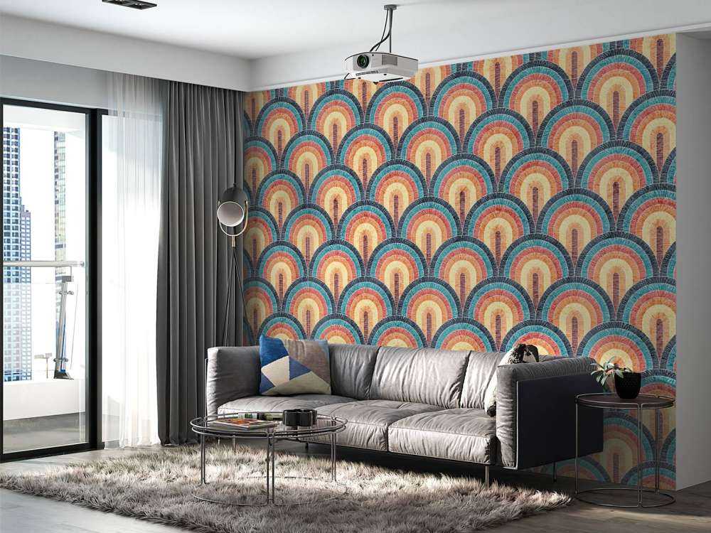 Wavy bohemian print